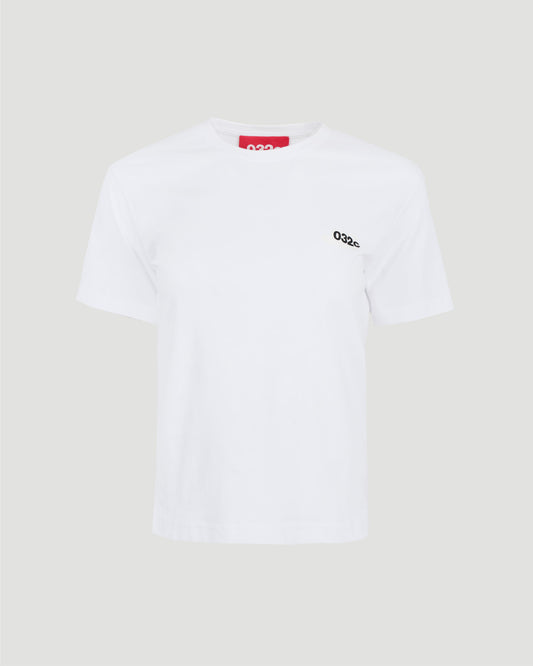 LOGO T-SHIRT IN WHITE COTTON