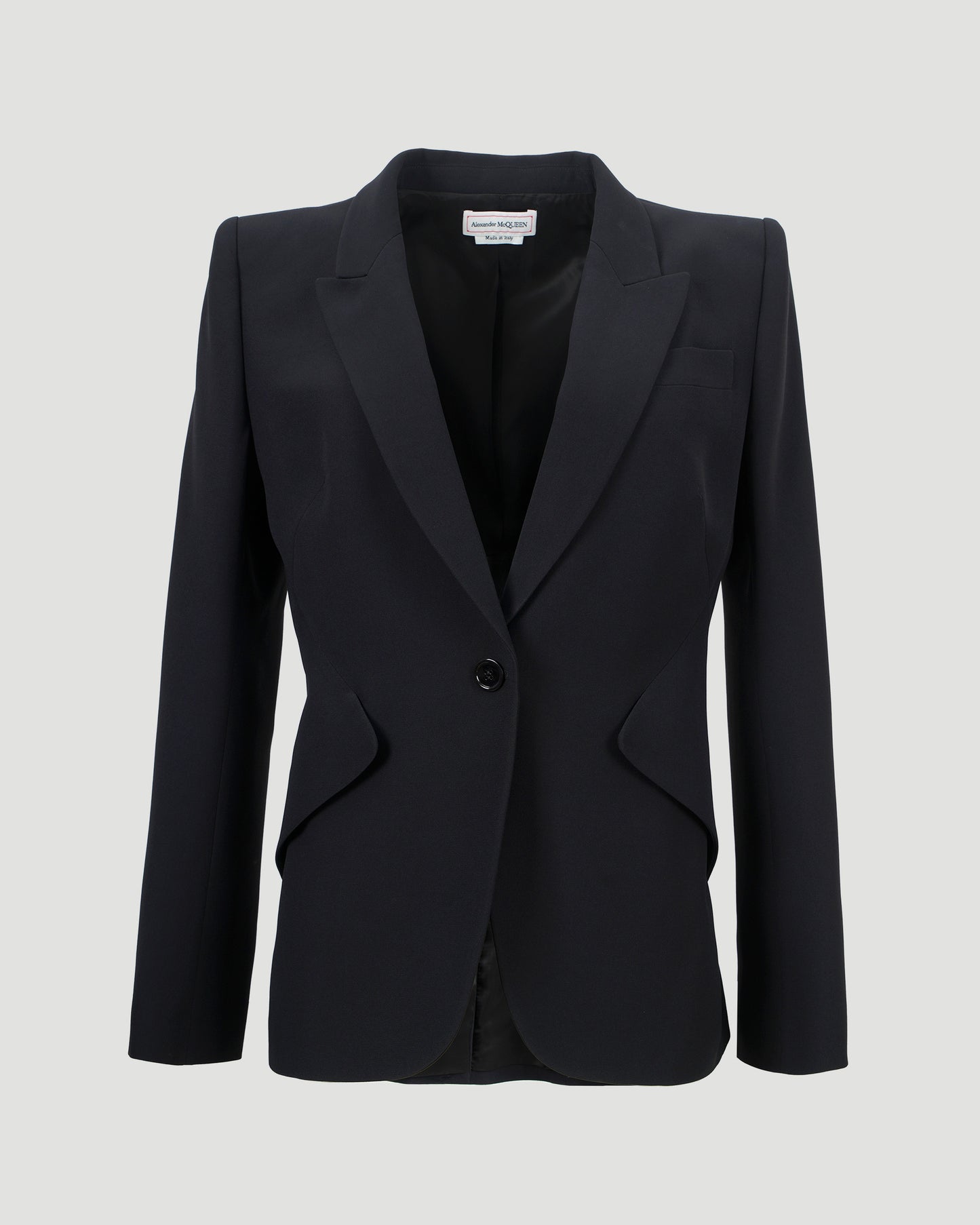 LEAF CREPE JACKET IN BLACK