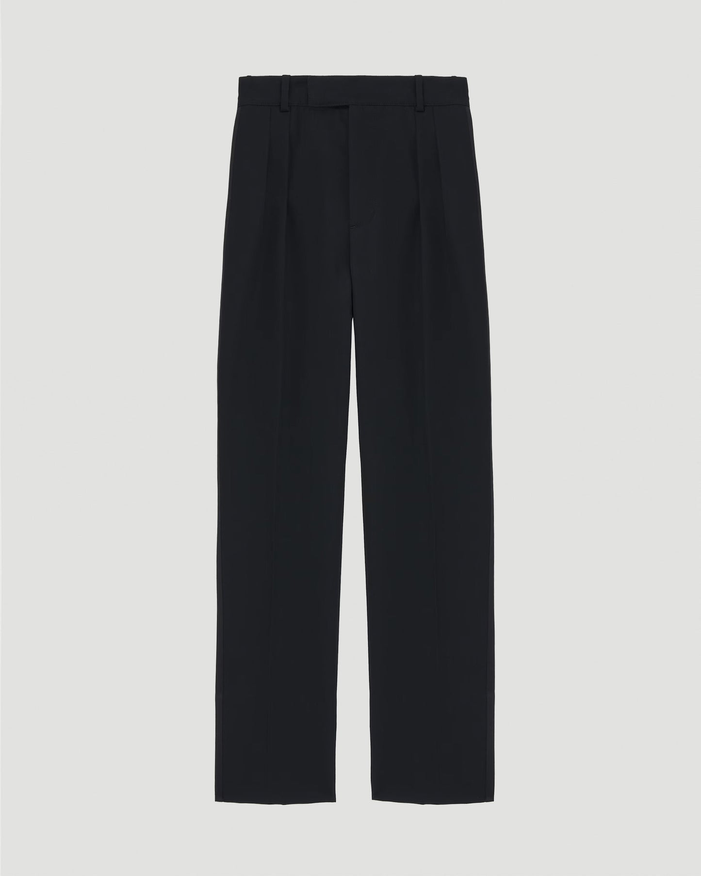 Low-Waisted Cigarette Trousers in Black