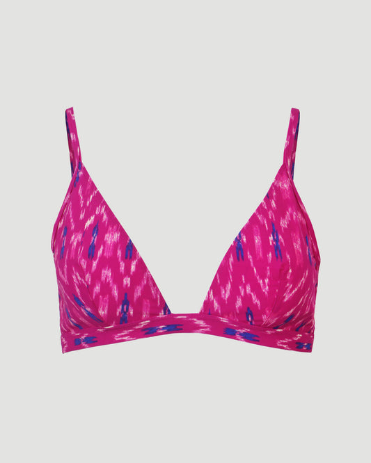 PRINTED TRIANGLE BIKINI TOP