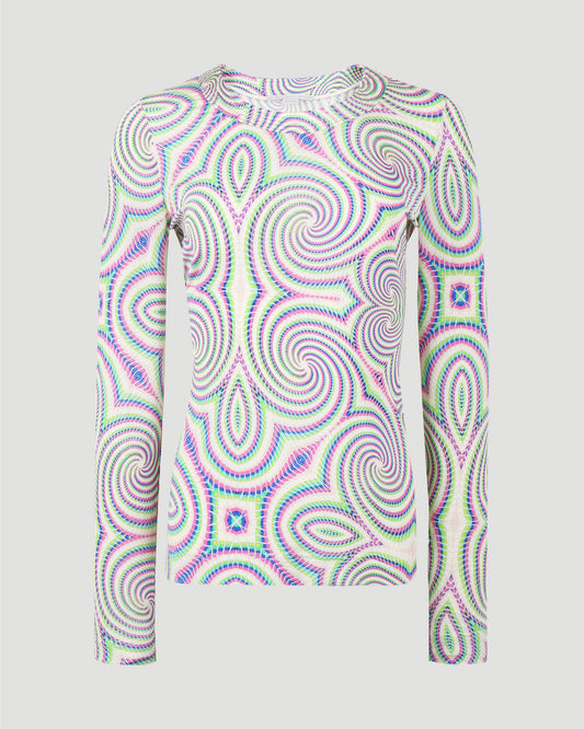 Kaleidoscope print long sleeved top