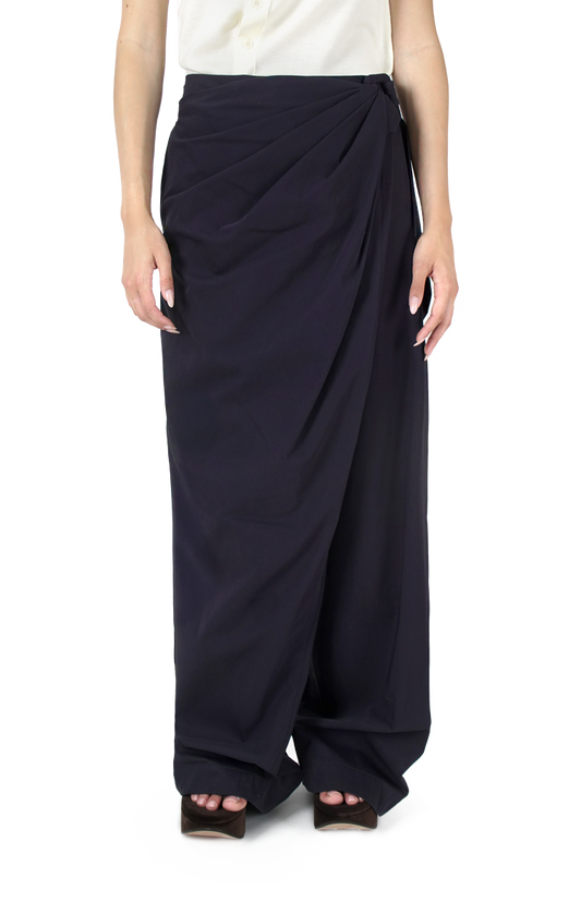 JW Anderson Twist Trousers in Navy — front view