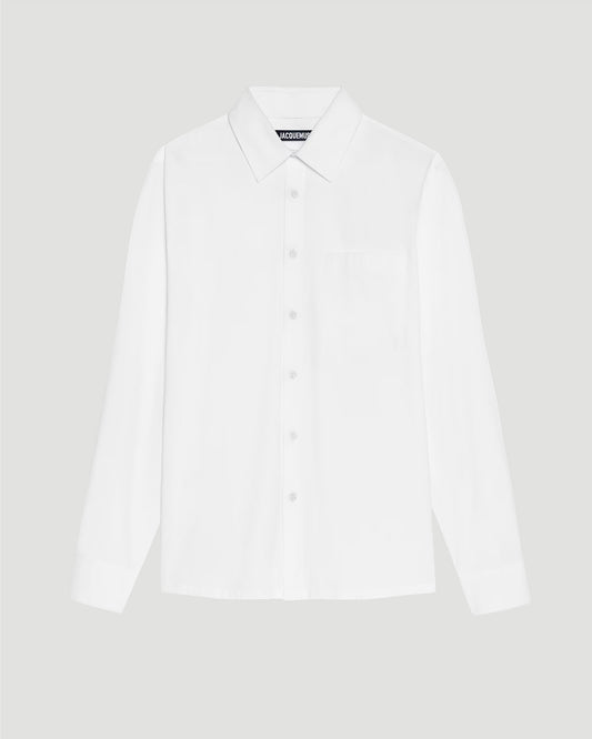 Jacquemus Suit Shirt in White — front view
