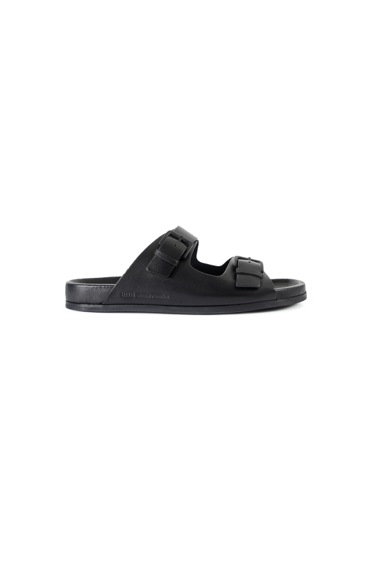 Black Nappa Sandals