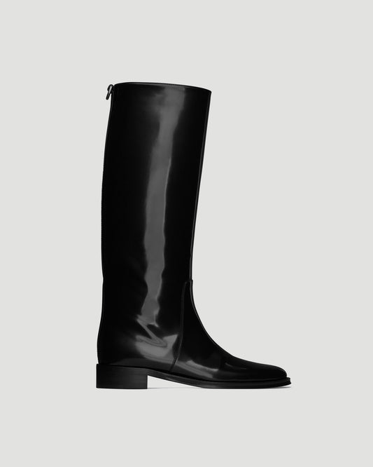 HUNT BOOTS IN GLAZED LEATHER