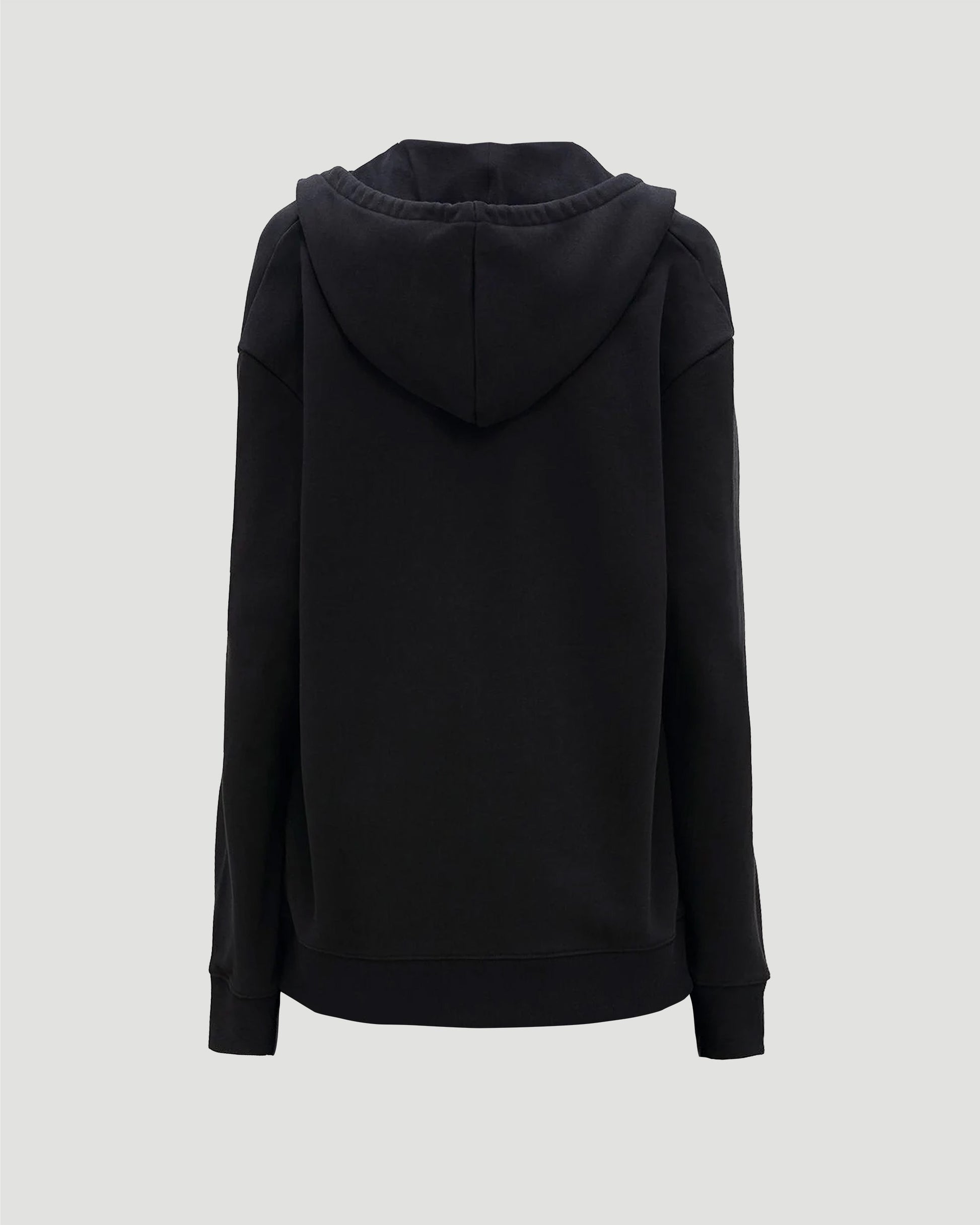 COURRÈGES Hyperbole cotton hoodie in Black — product photo 2
