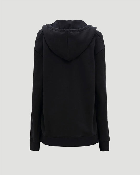 COURRÈGES Hyperbole cotton hoodie in Black — product photo 2