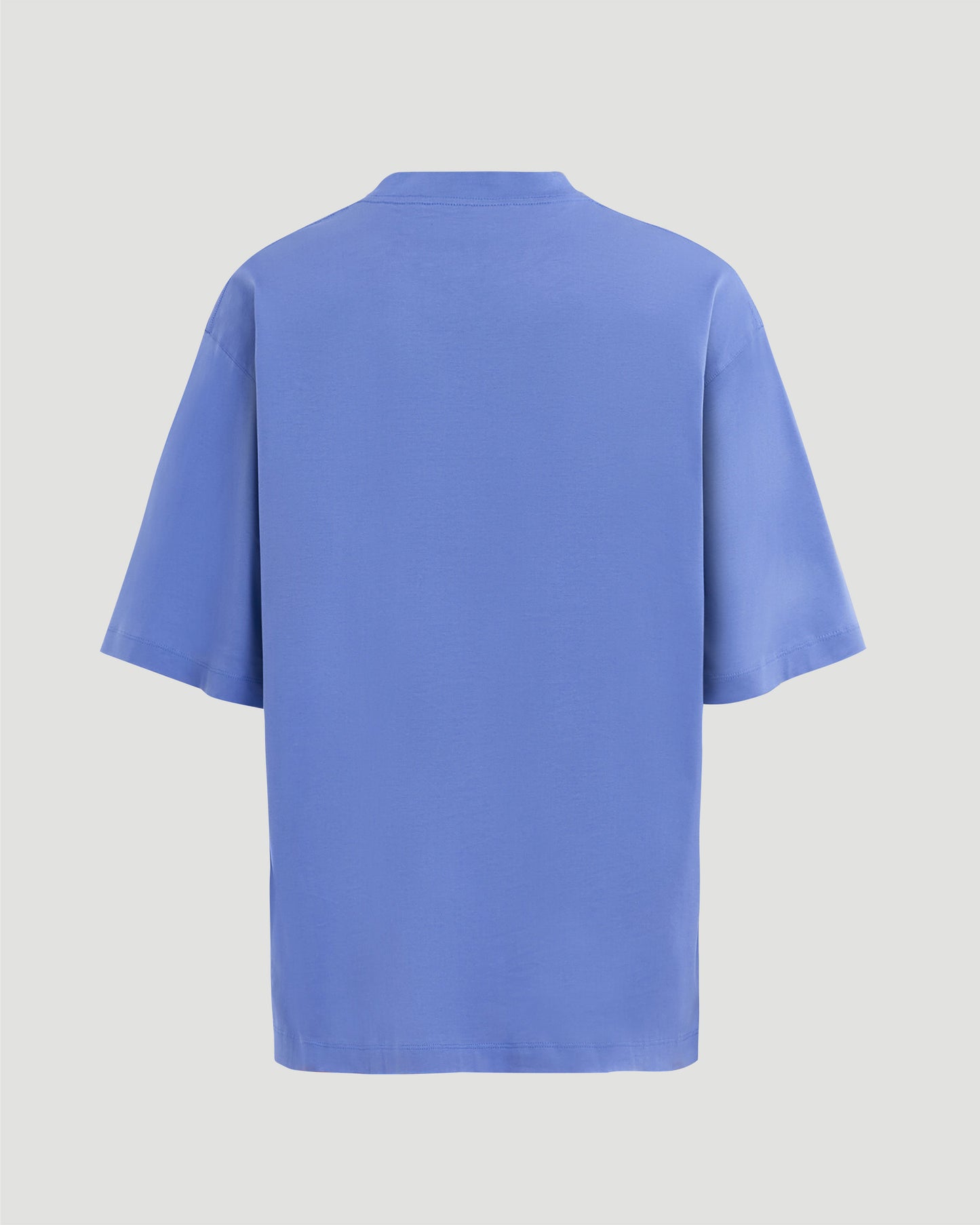 Blue Lilac Cotton T-shirt With Logo