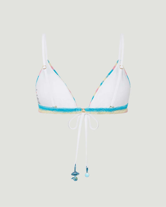 Stripe Towelling Bikini Top