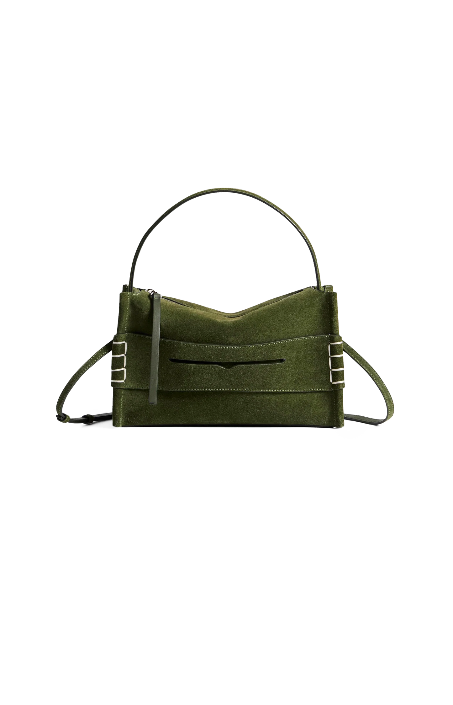 JW Anderson Loafer Bag in Khaki Suede