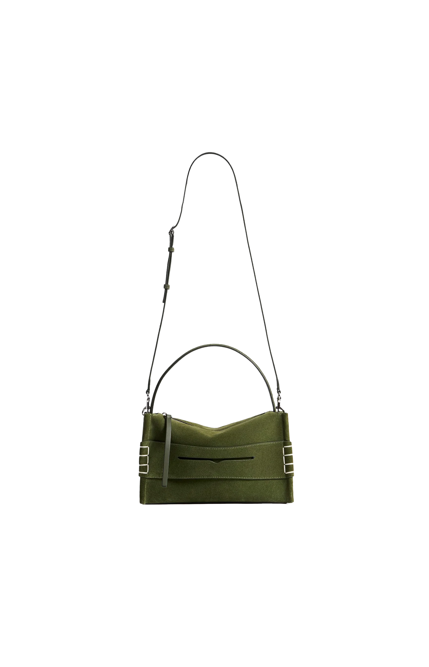 JW Anderson Loafer Bag in Khaki Suede