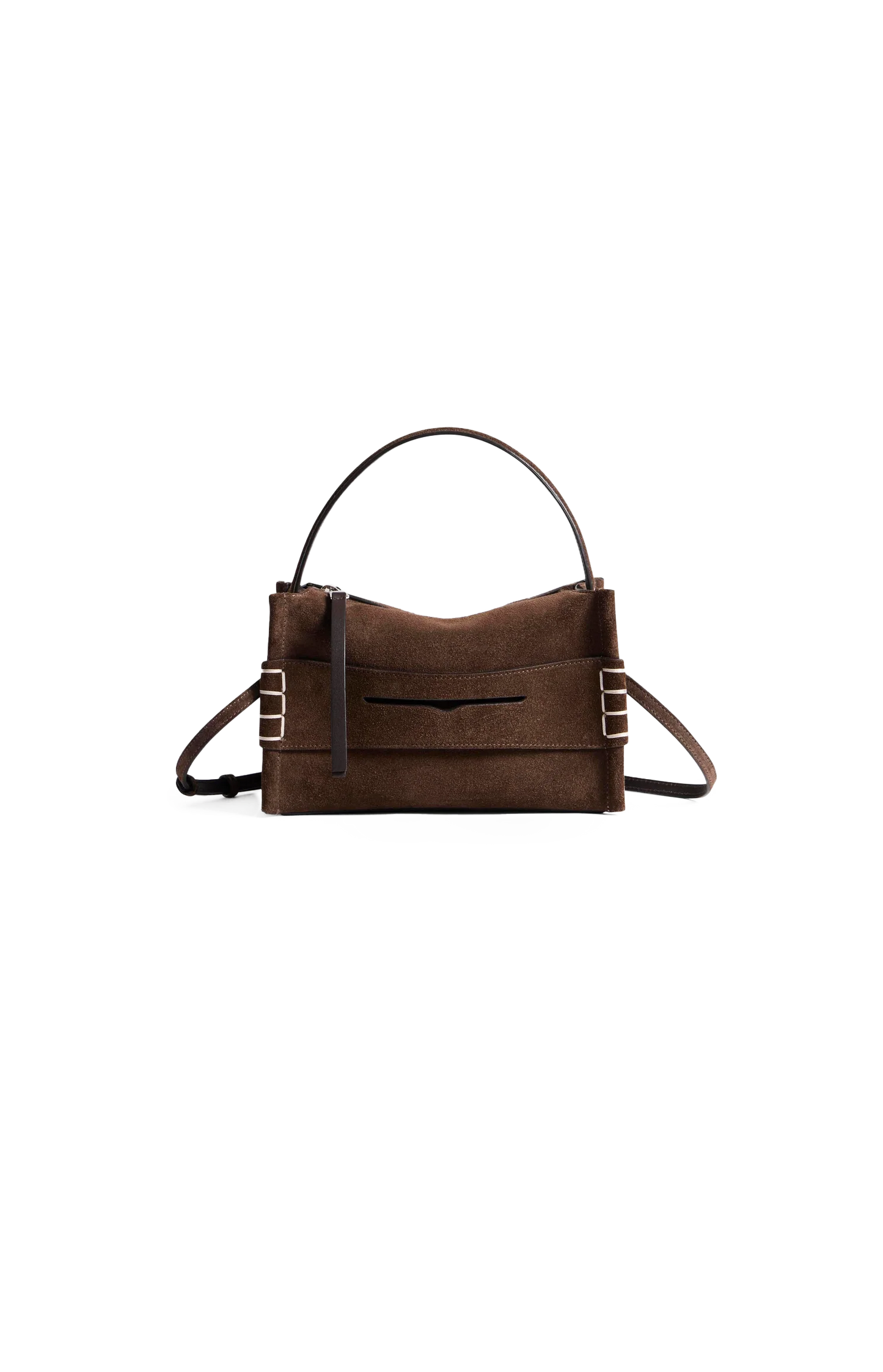 JW Anderson Small Loafer Bag in Brown Suede