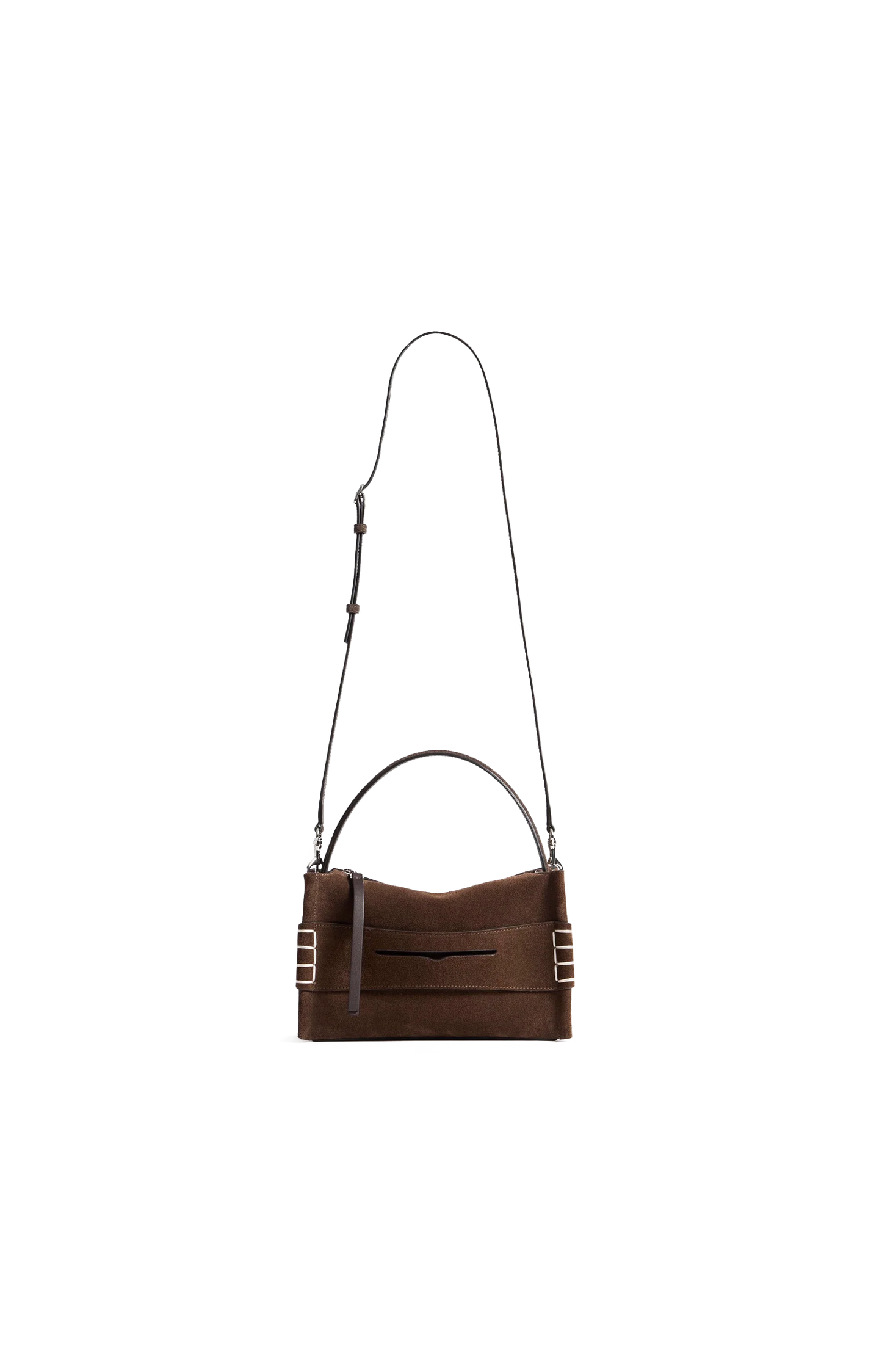 JW Anderson Small Loafer Bag in Brown Suede