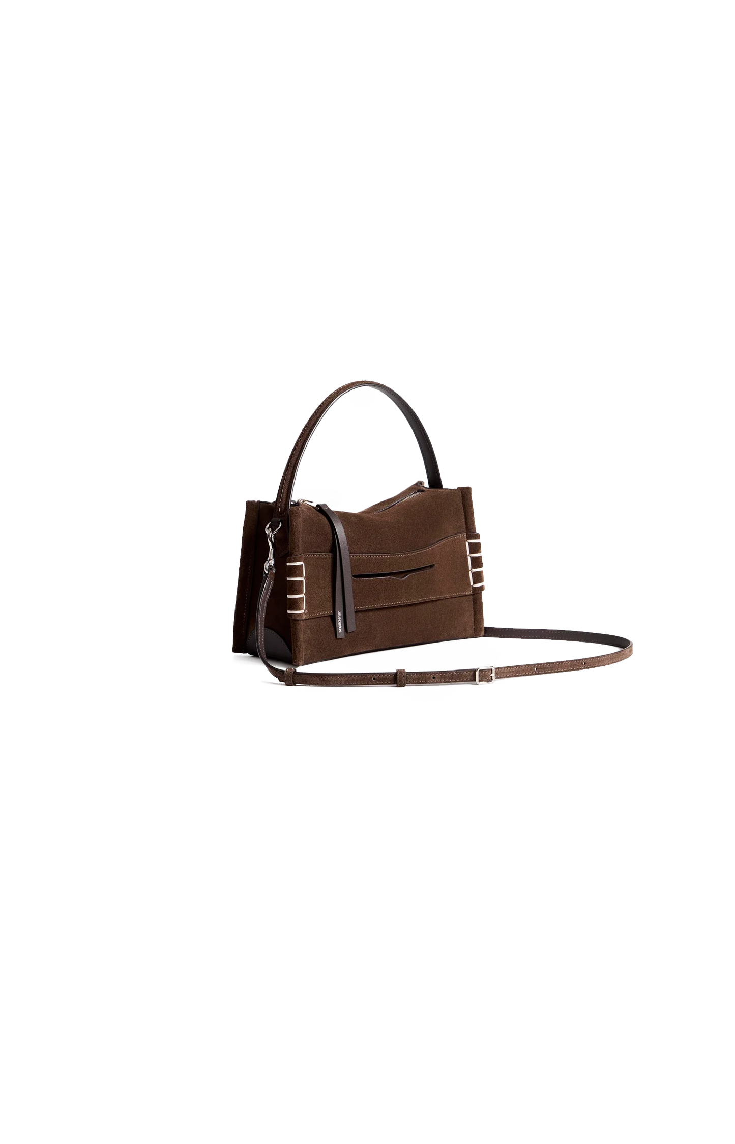 JW Anderson Small Loafer Bag in Brown Suede