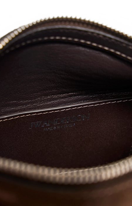 JW Anderson Small Loafer Bag in Brown Suede