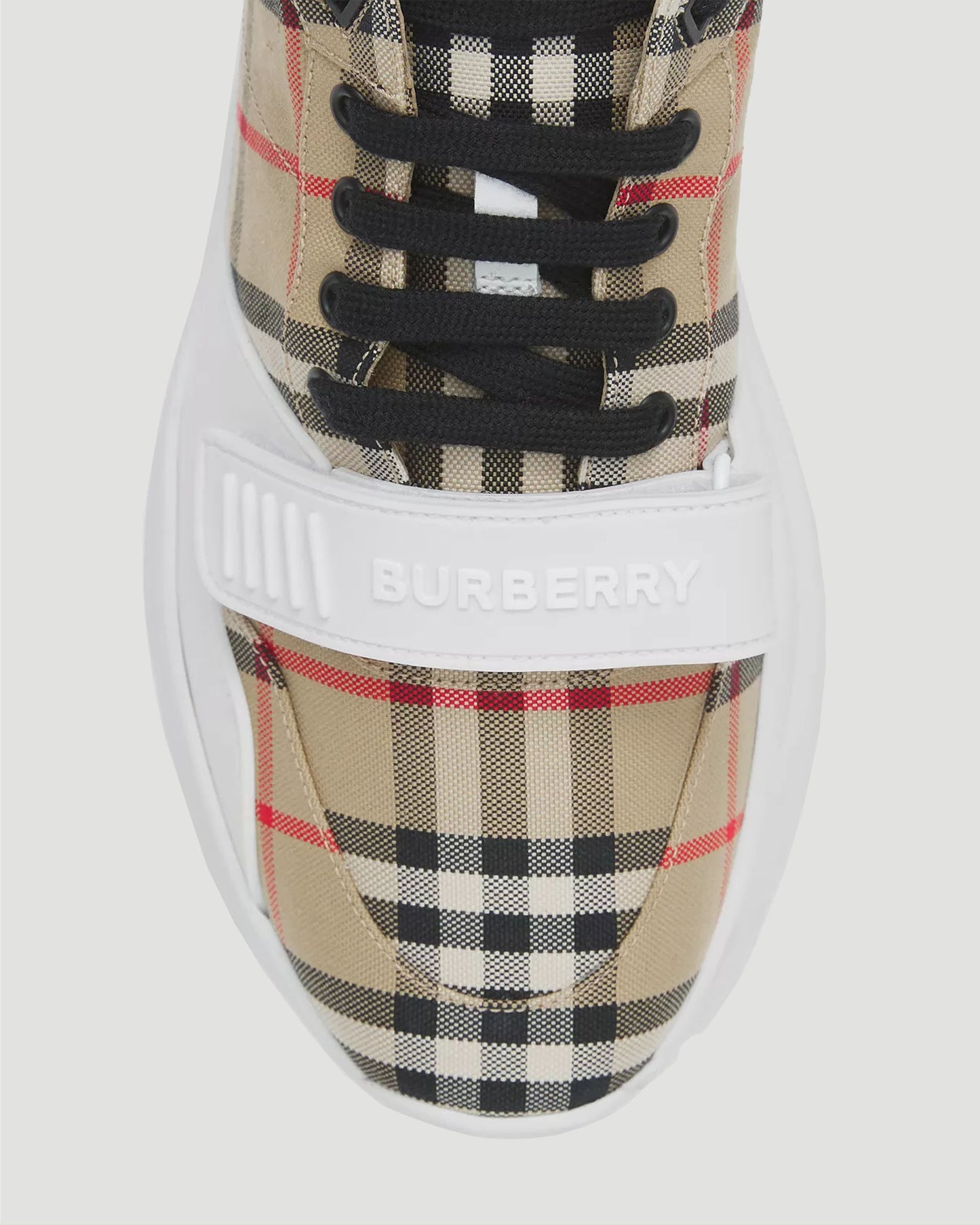 Vintage Check-pattern touch-strap sneakers
