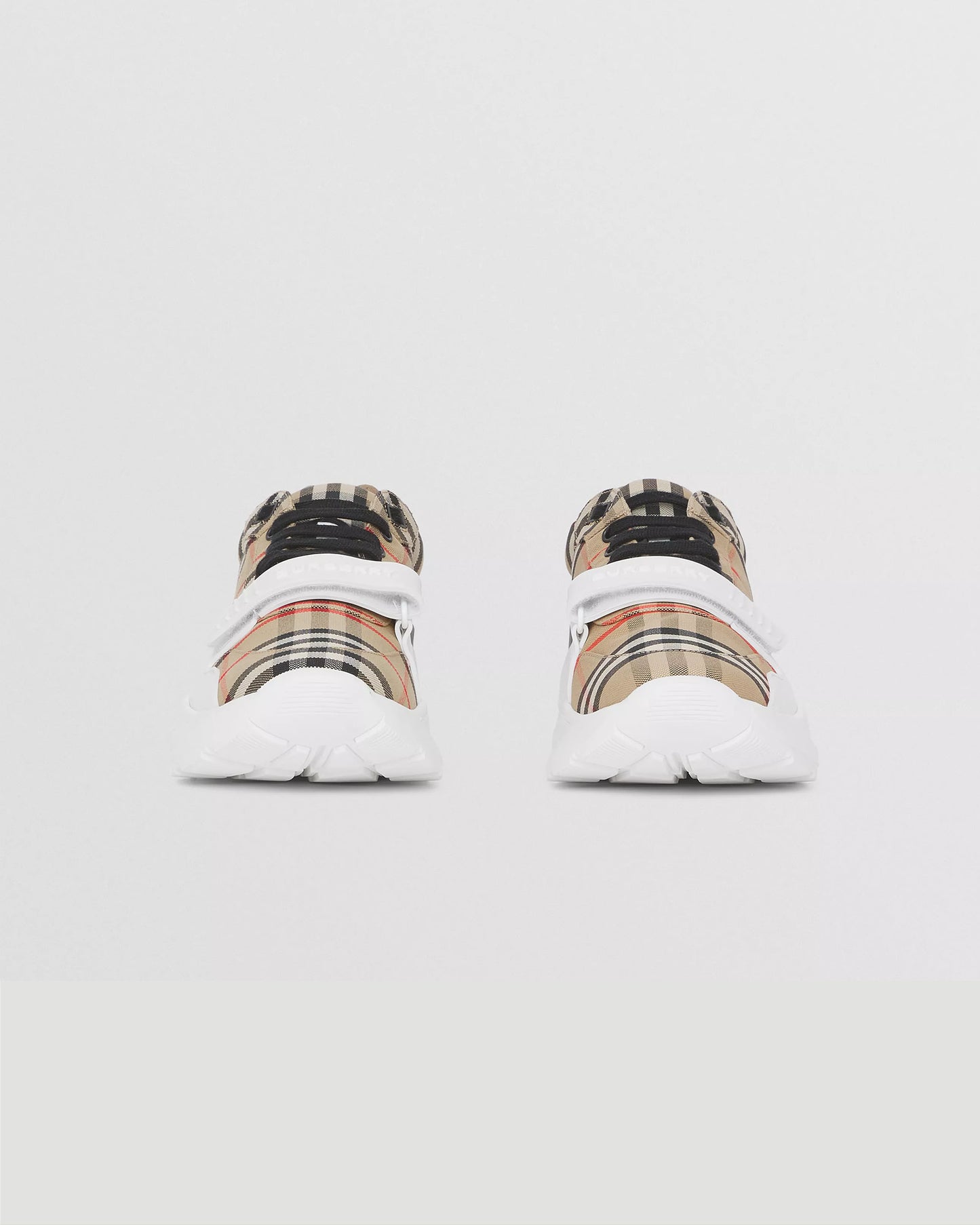 Vintage Check-pattern touch-strap sneakers