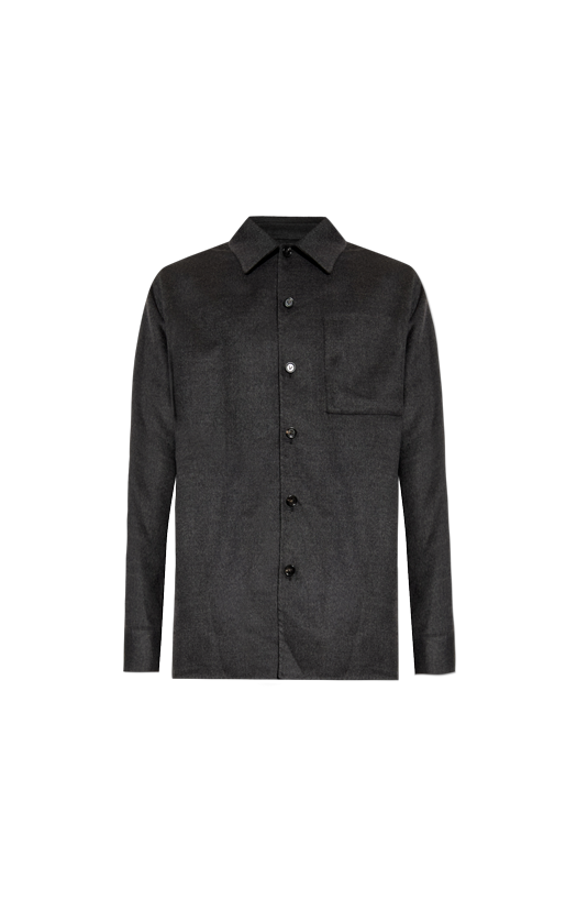 Bottega Veneta Cashmere and Silk Jacket in Charcoal — front view