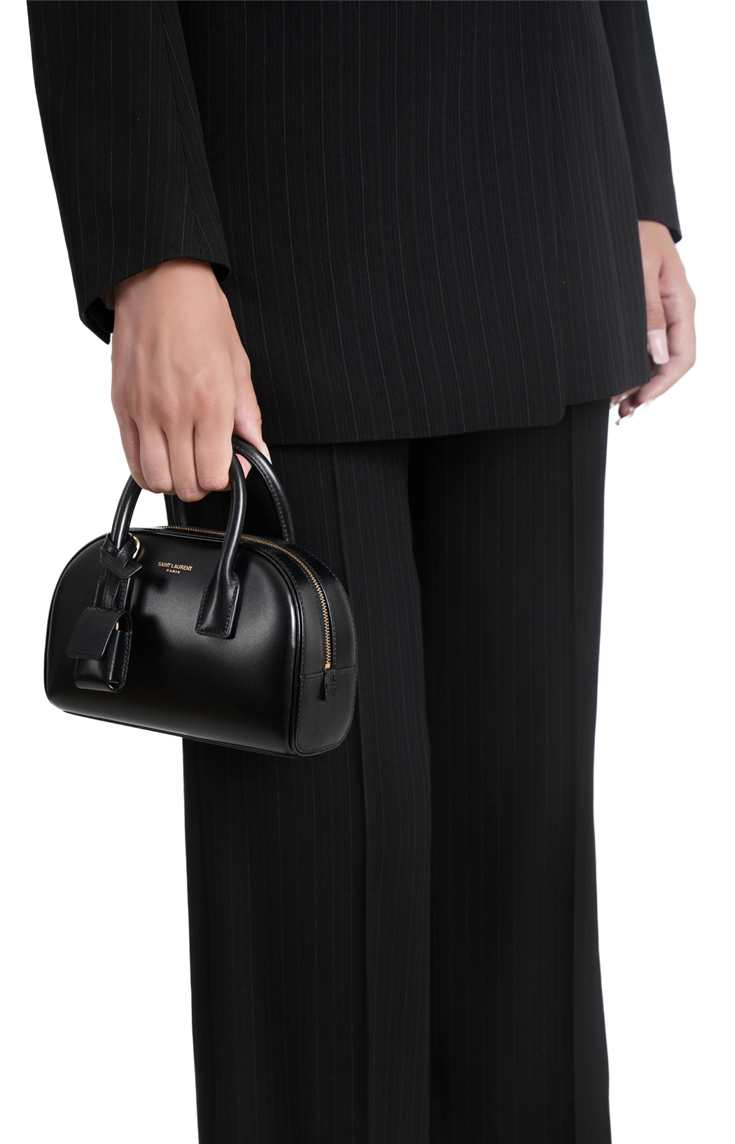 Saint Laurent Sac De Jour Boston Mini Bag in Box Leather in Black — product photo 2