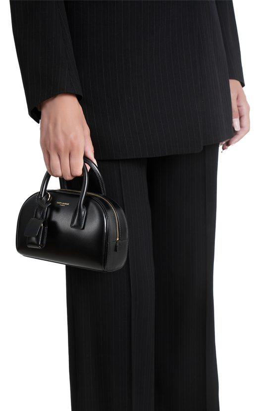 Saint Laurent Sac De Jour Boston Mini Bag in Box Leather in Black — product photo 2