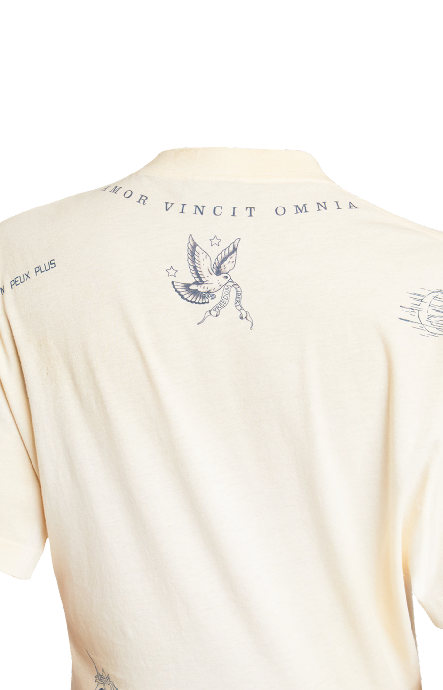 Classic Ink Short Sleeve Top in Ivory