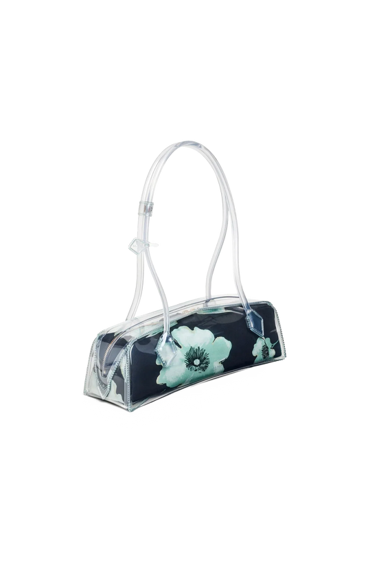 Le Teckel Medium Bag in Polyurethane and Floral Print