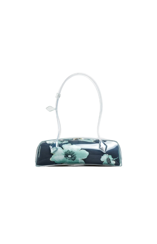 Le Teckel Medium Bag in Polyurethane and Floral Print