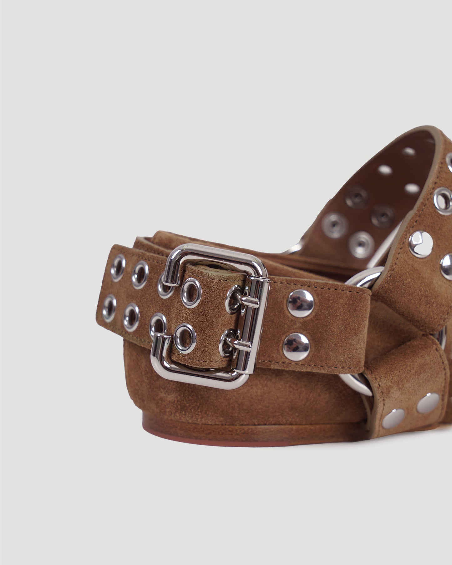 BIKER BALLET FLATS IN SUEDE