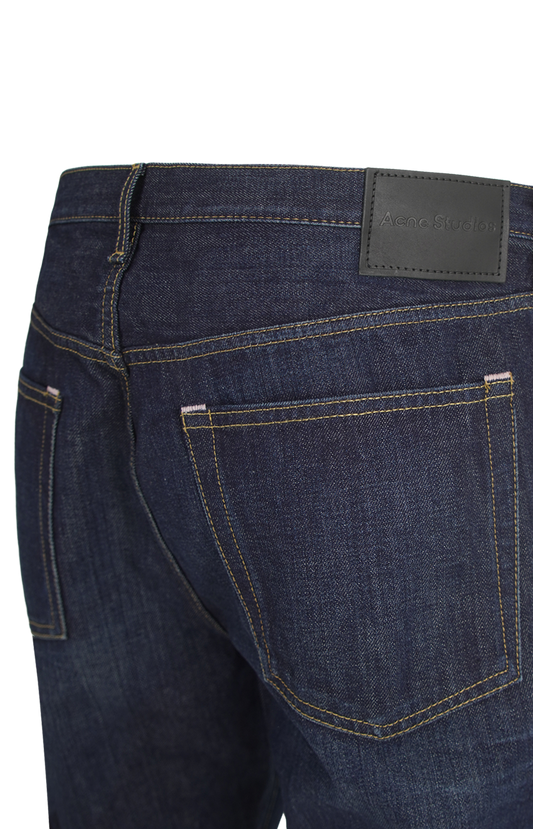 Petit Length Straight-Leg Jeans in Dark Blue
