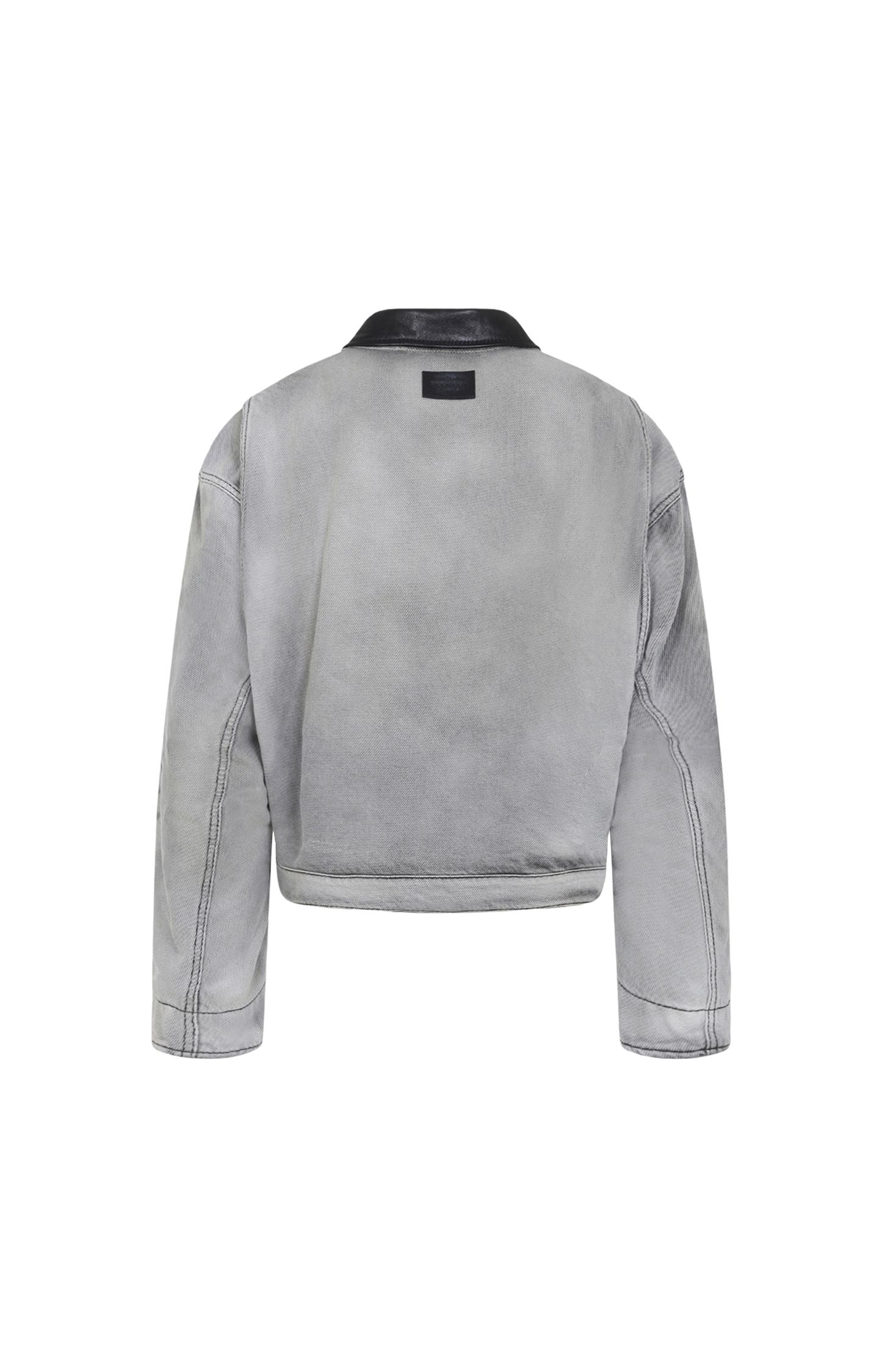 Faded Denim Bomber Jacket