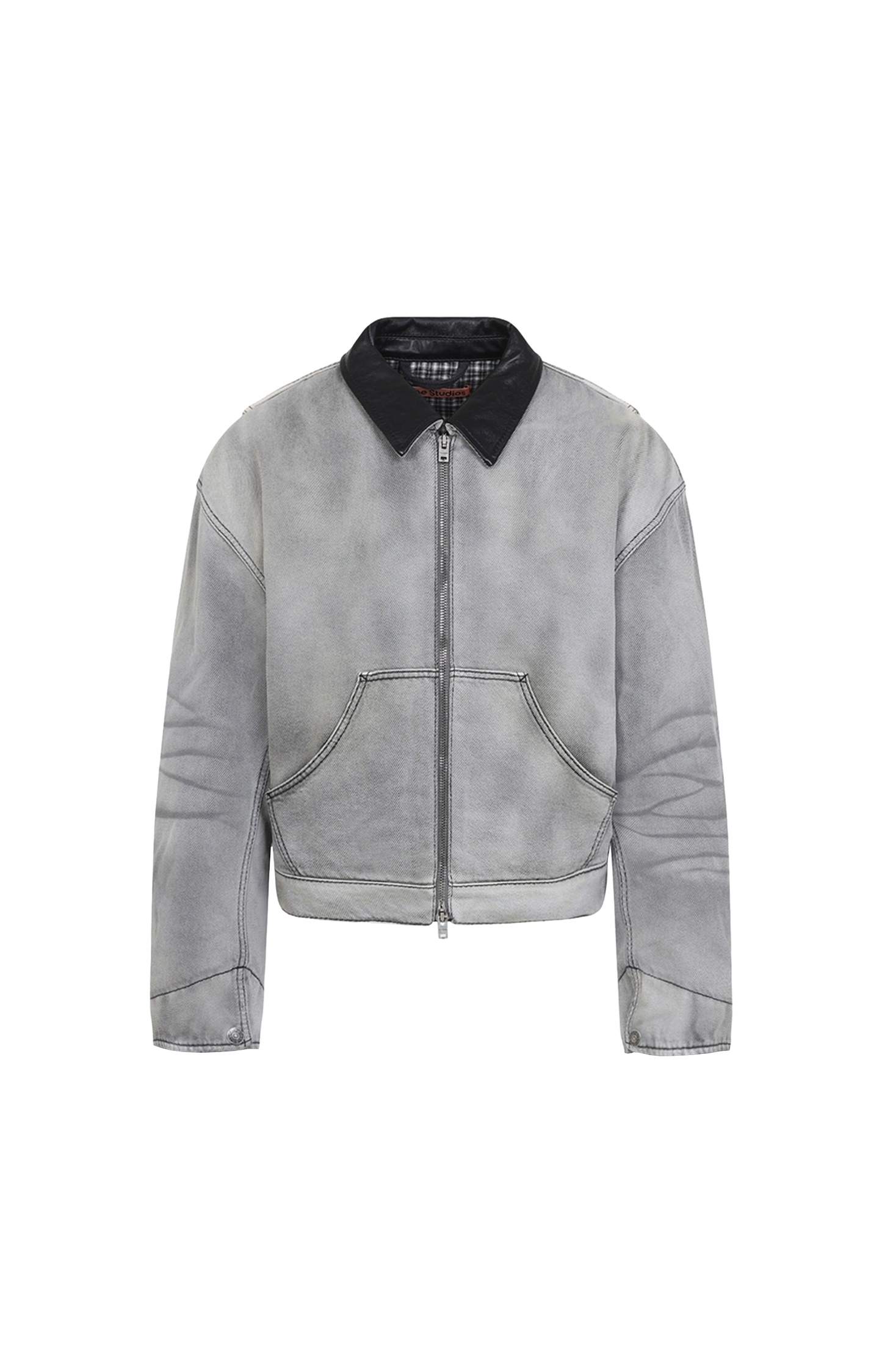 Faded Denim Bomber Jacket