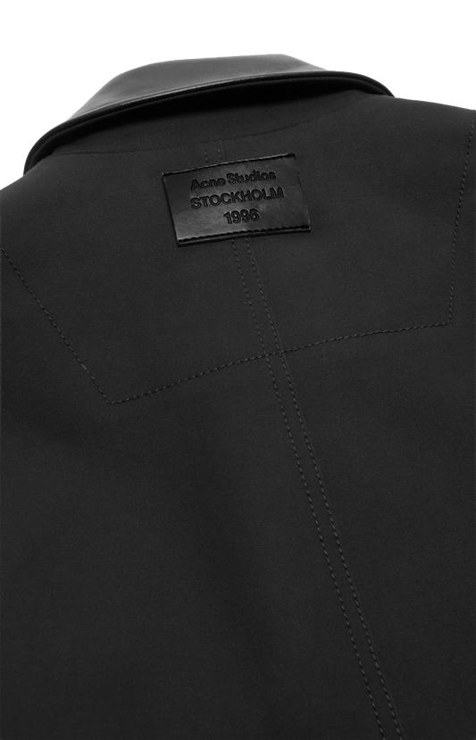 Acne Studios Bomber with Leather Collar in Black — product photo 2