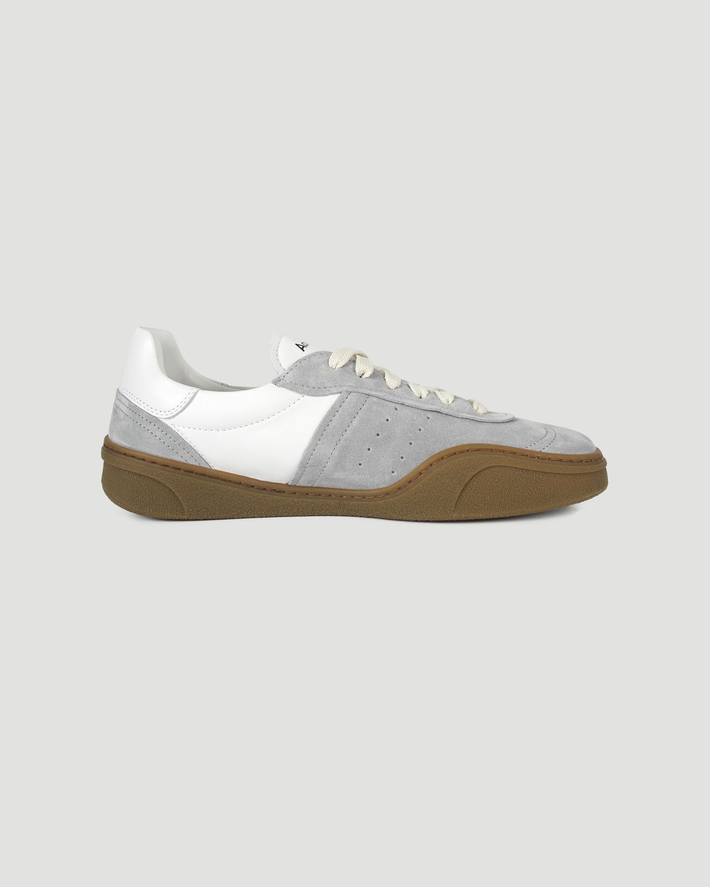 Lace-Up Sneakers in White And Grey