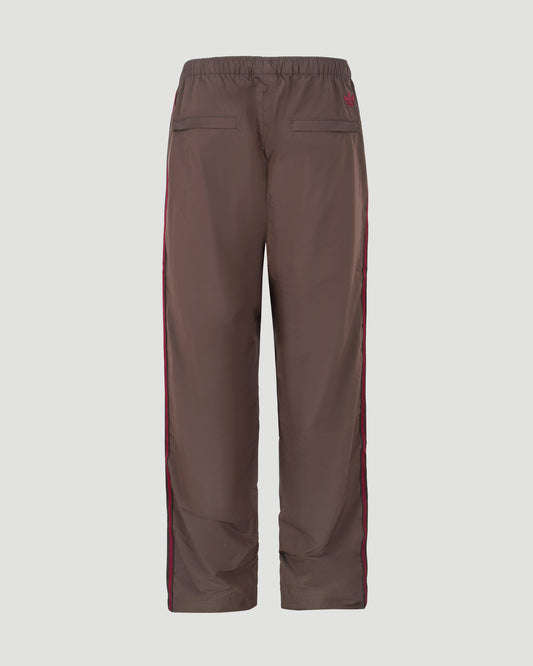 Nylon Track Pants in Brown