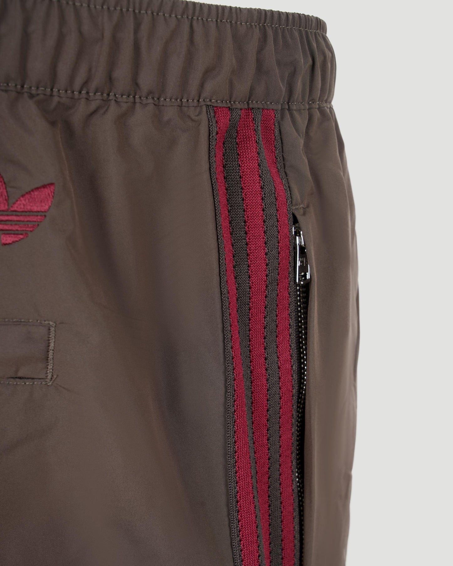 Nylon Track Pants in Brown