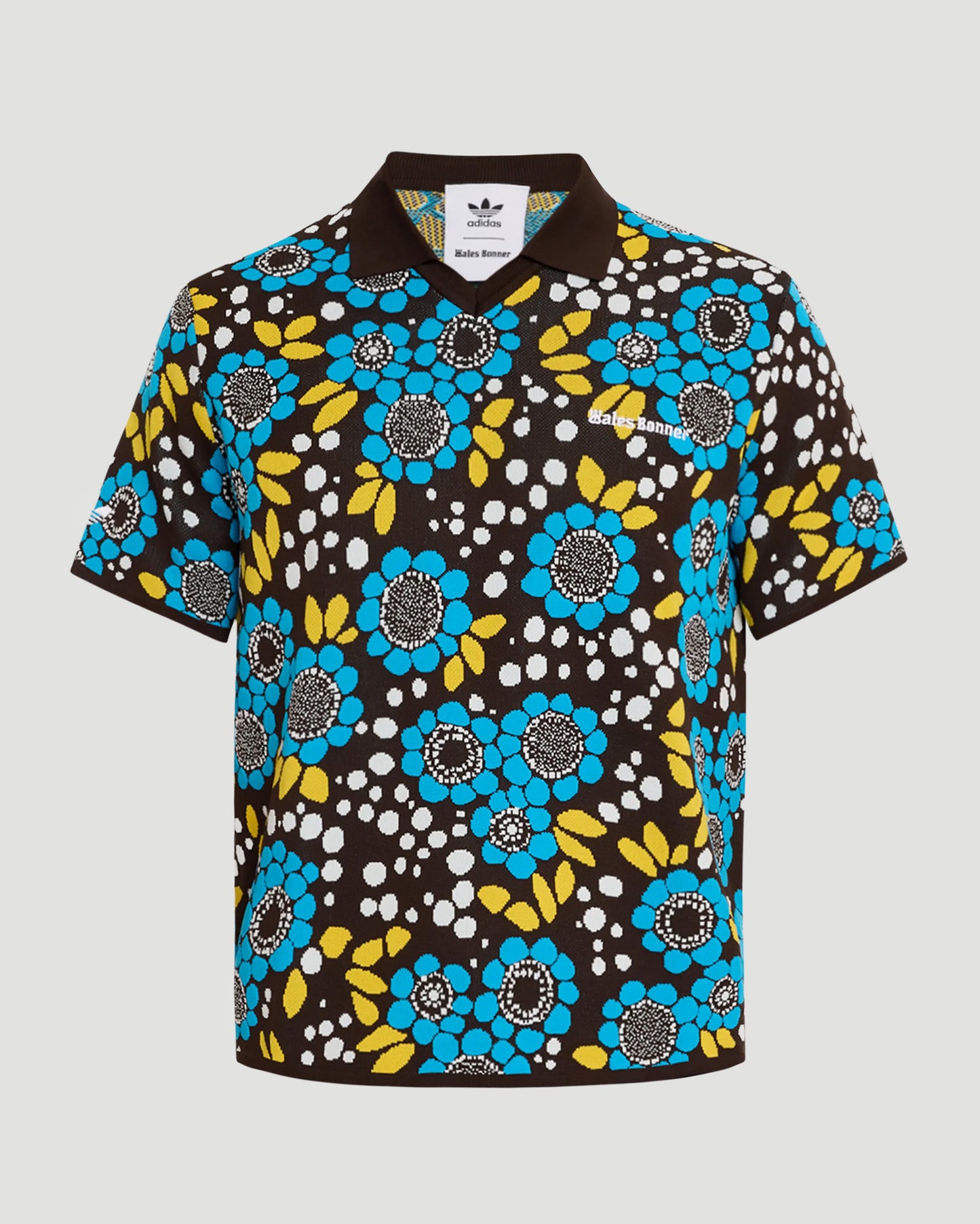 Floral Knit Polo Shirt