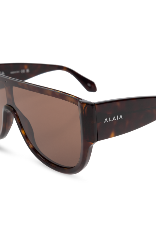 ALAÏA Mask Sunglasses in Havana