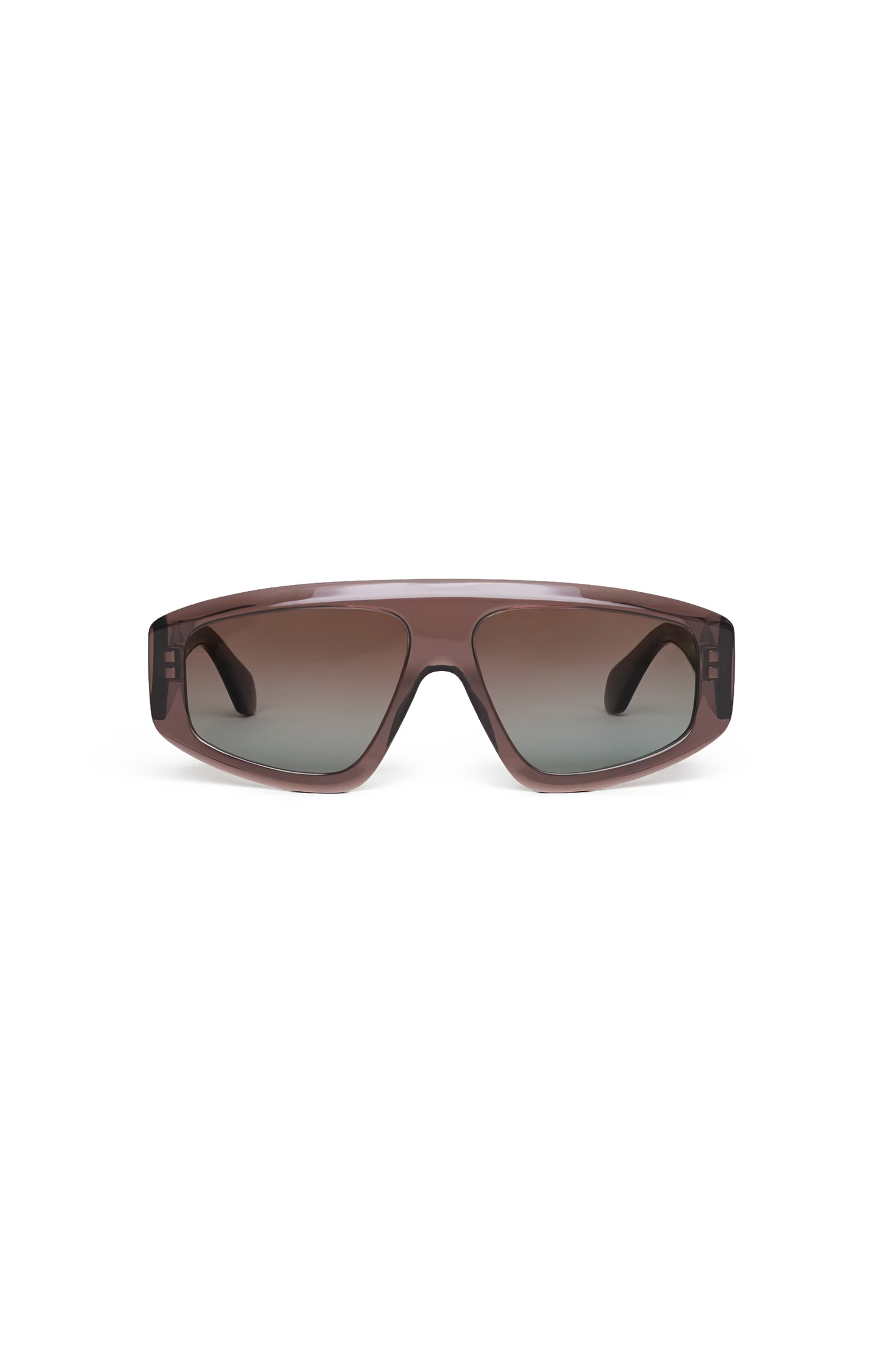 ALAÏA Aviator Mask Sunglasses in Brown/Green