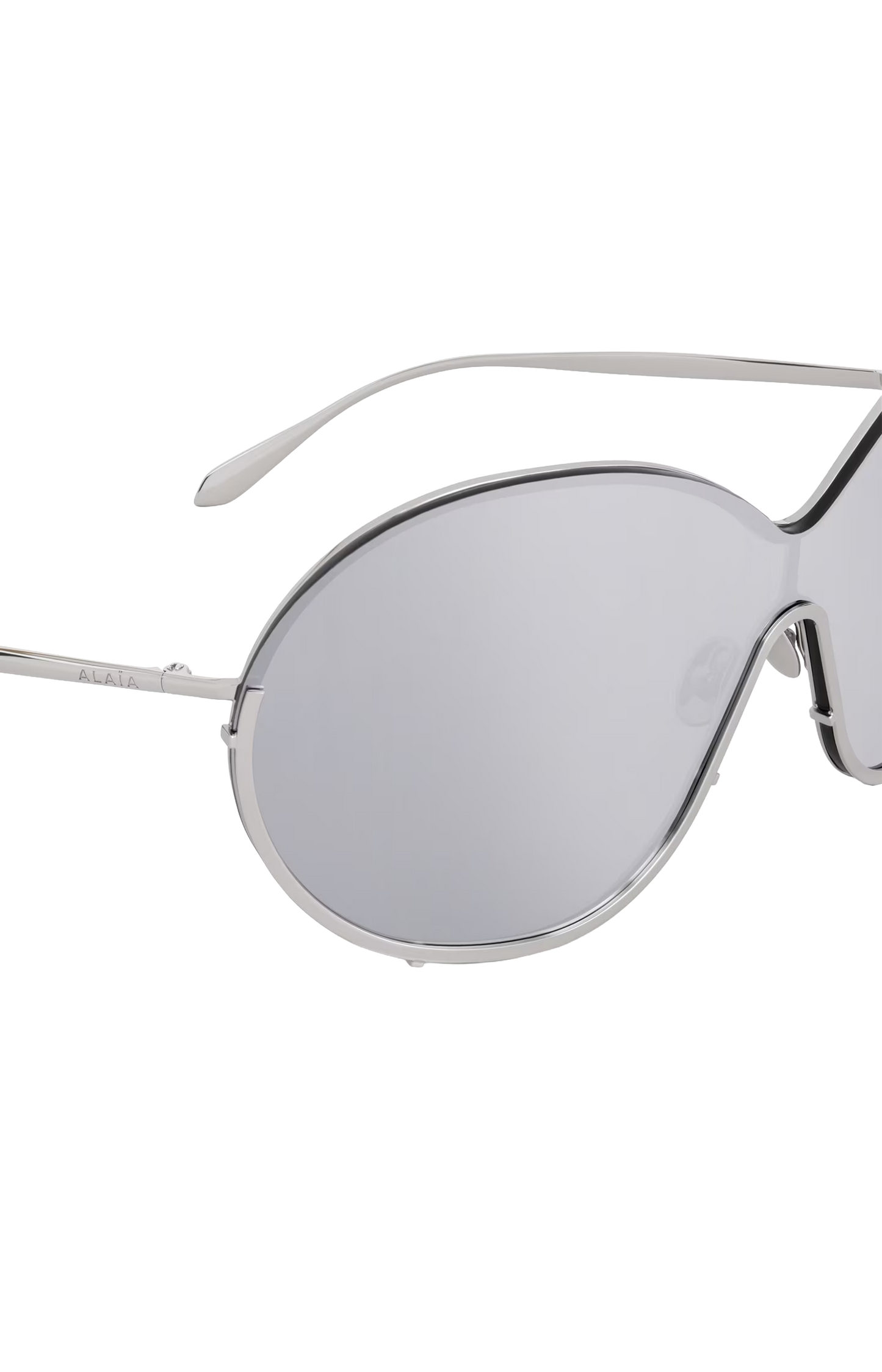 66mm Metal Round Sunglasses in Silver
