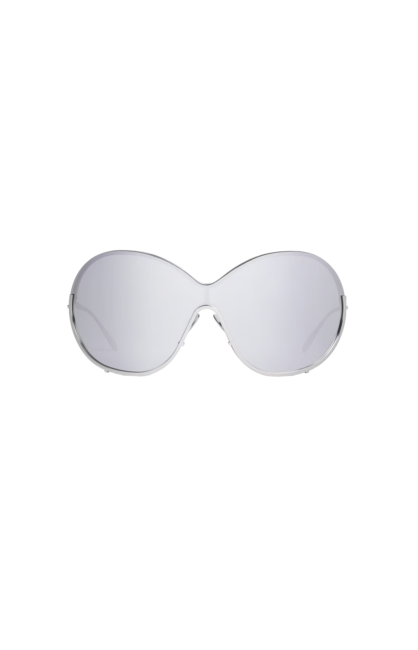 66mm Metal Round Sunglasses in Silver