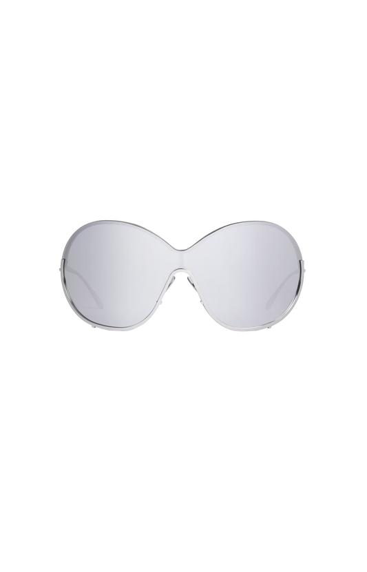 66mm Metal Round Sunglasses in Silver