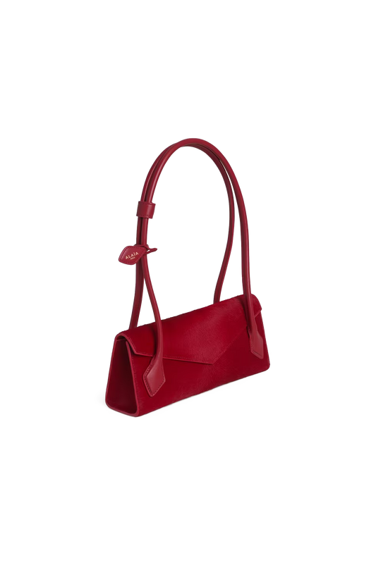ALAÏA Le Teckel Flap Small Bag in Haircalf in Red — product photo 2