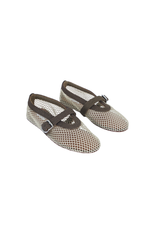 Ballet Flats in Fishnet