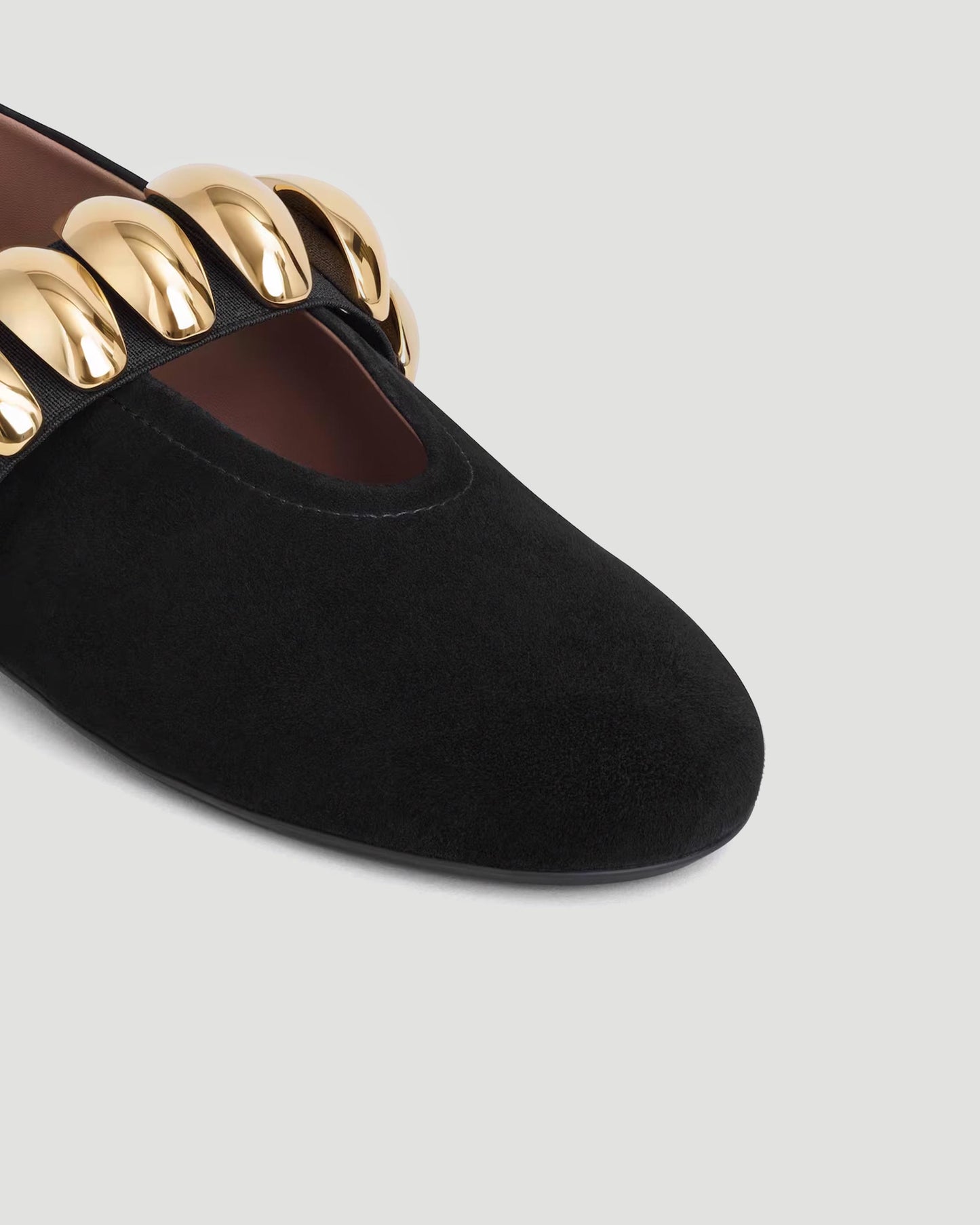 JEWEL BALLET FLATS IN SUEDE