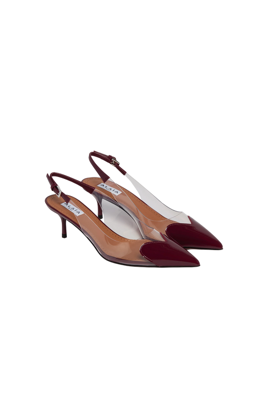 Burgundy Le Coeur Slingbacks