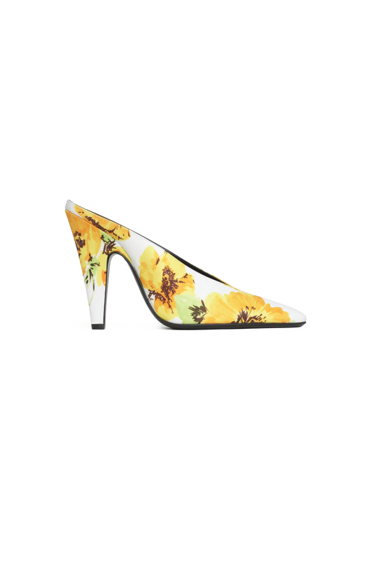 Cone Mules in Flower Print
