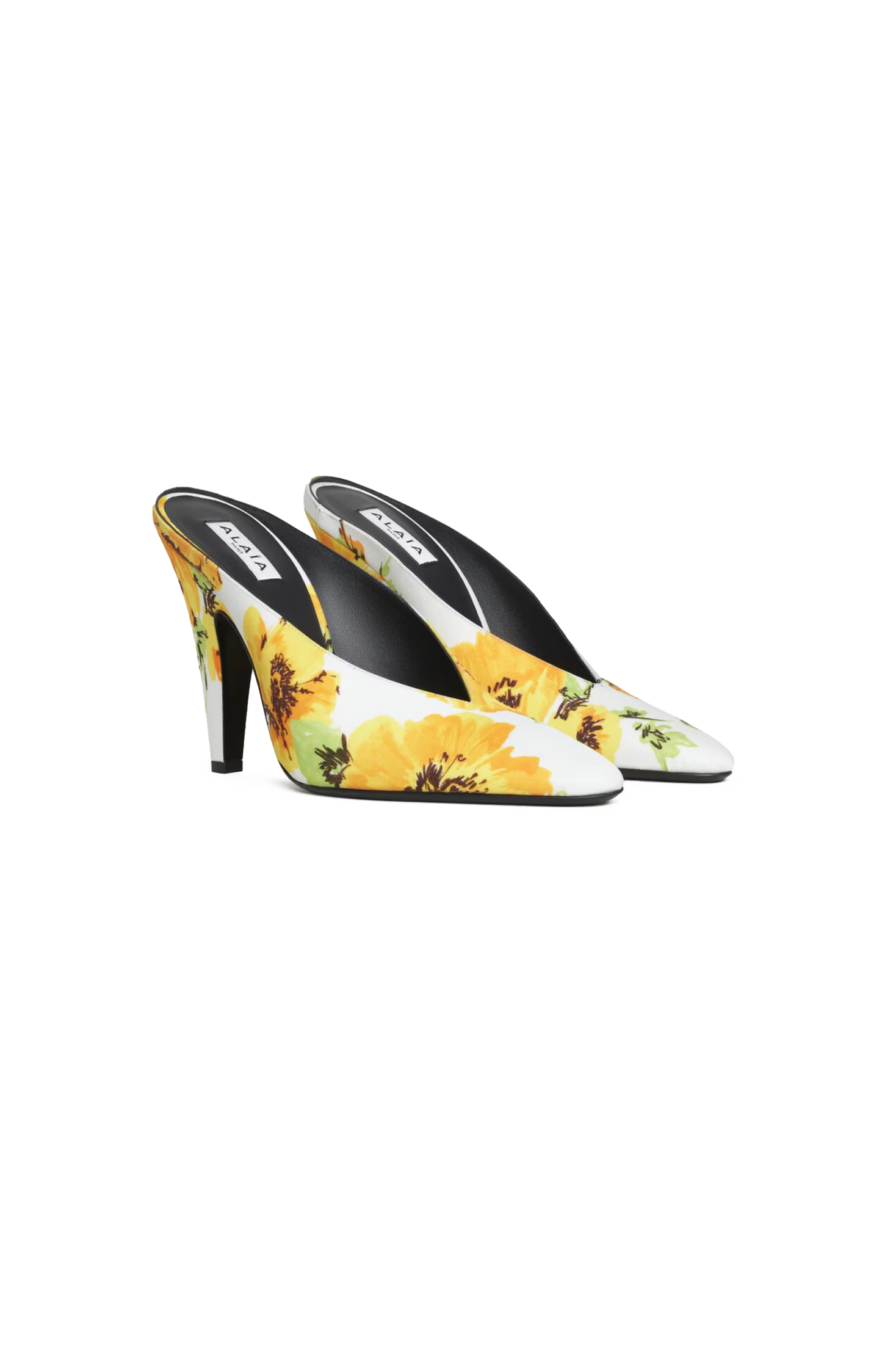 Cone Mules in Flower Print