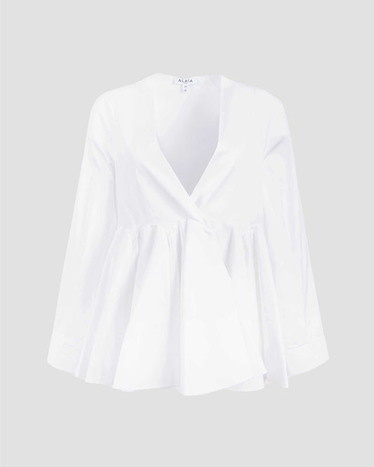 COTTON POPLIN BLOUSE