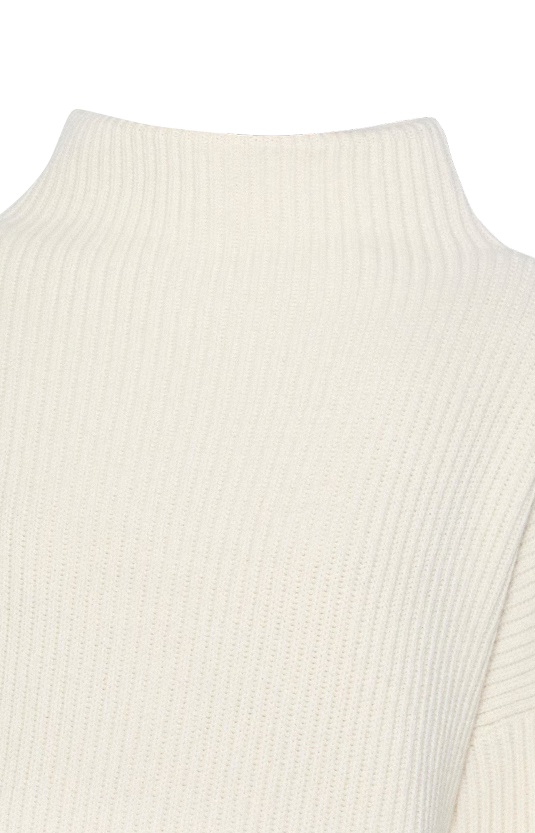 Cashmere Pocket Jumper in Natural White
