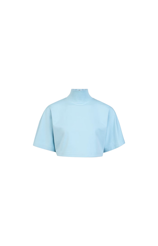 Alaïa Cropped Cotton Jersey T-Shirt